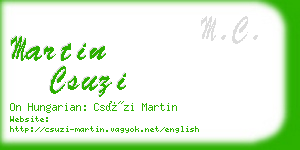 martin csuzi business card